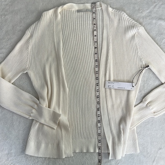 One Grey Day Paige Cardigan in color white, Sable - Picture 4 of 7